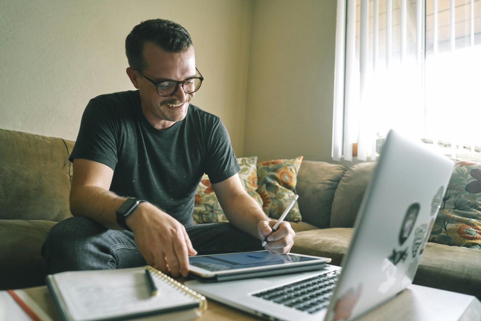 DCF modeling workspace with financial spreadsheets